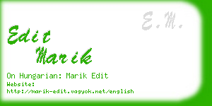 edit marik business card